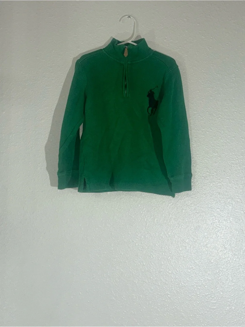Polo by Ralph Lauren Green Half-Zip Pullover Sweater